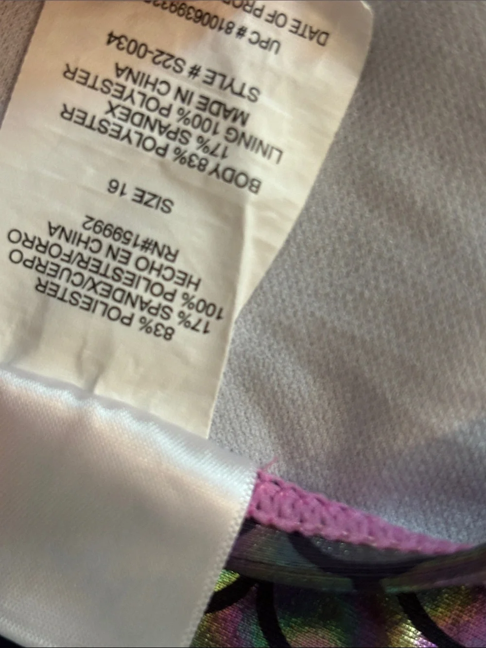 Girls' Iridescent Mermaid Scale Swim Set - Pink Trim, size 16